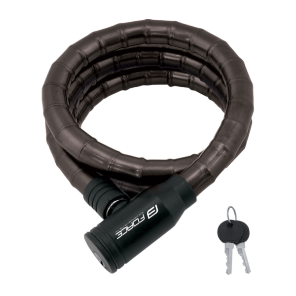 FORCE zámek článkový bez držáku 150cm/18mm černý
