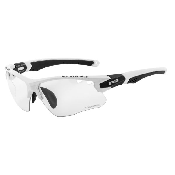 R2 brýle CROWN, bílé mat, fotochrom čirá/šedá, 0-3
