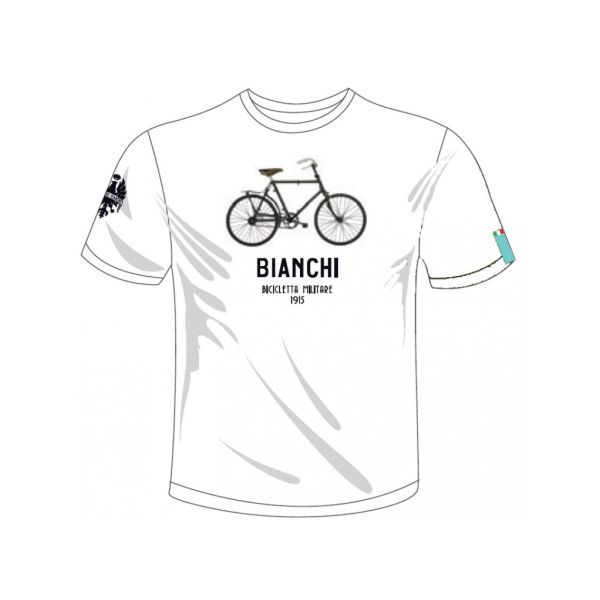 Tričko Bianchi Military Bike - bílé