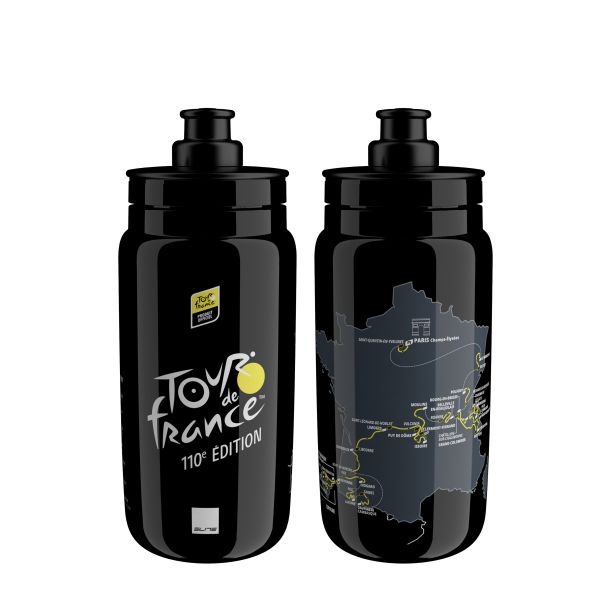 ELITE láhev FLY 23" TOUR de France' 550 ml, černá, mapa